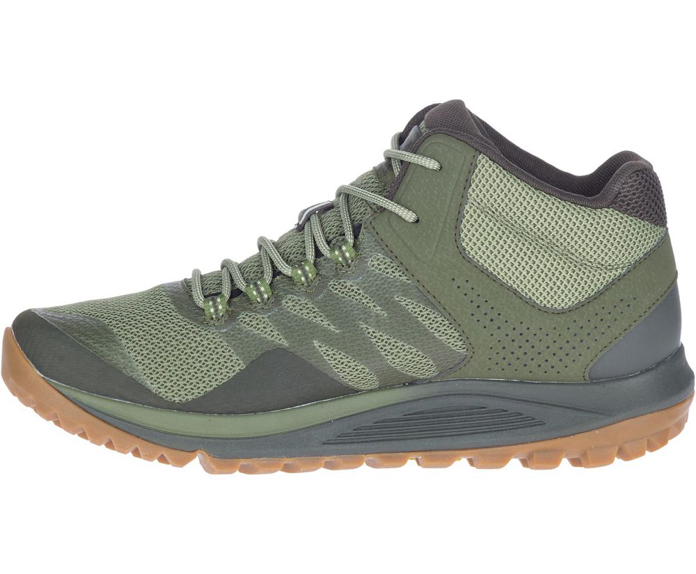 Merrell Work Shoes Olive - Nova 2 Mid Waterproof - Mens 91QBFGPMU